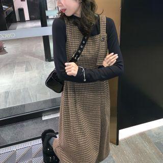 Plaid Woolen Jumper Dress