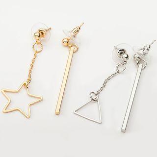 Non-matching Geometric Dangle Earring (various Designs)