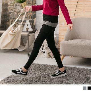 Inset Panel Skirt Leggings