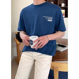 Letter Print Tencel T-shirt