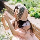 Lace Panel Bonnet Hat As Shown In Figure - One Size