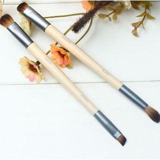 Set Of 2: Dual Head Eye Makeup Brush Set Of 2 - Beige - One Size