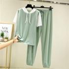 Set: Elbow-sleeve Hoodie + Lounge Pants
