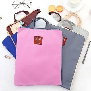 Applique Canvas Document Bag