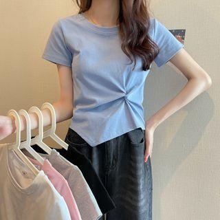 Plain Knot Short Sleeve Top