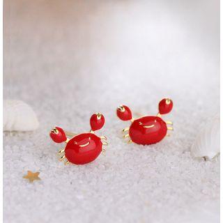 925 Sterling Silver Crab Earring 1 Pair - As Shown In Figure - One Size
