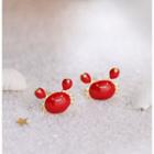 925 Sterling Silver Crab Earring 1 Pair - As Shown In Figure - One Size