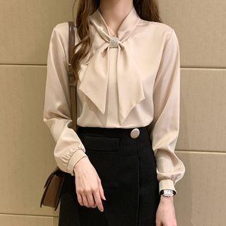 Rhinestone Bow Blouse