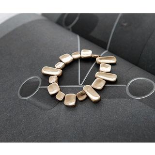 Faux-pebble Elastic Bracelet