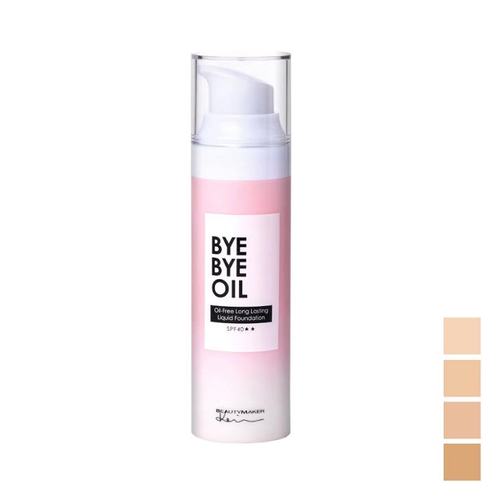 Beautymaker - Bye Bye Oil Long Lasting Liquid Foundation Spf 40 Pa++ 30ml - 4 Types