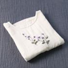Floral Embroidered Short-sleeve T-shirt