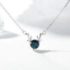 Gemstone Deer Necklace 1 Pc - As Shown In Figure - One Size