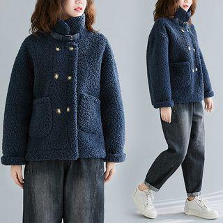 Faux-shearling Double-breasted Jacket