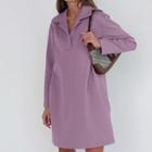 Long Sleeve Loose-fit Polo Dress