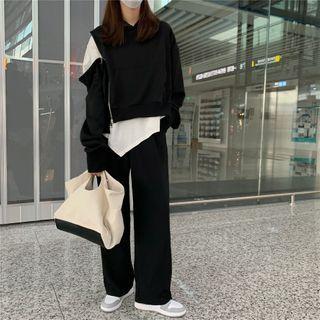 Asymmetrical Zip-up Hoodie / Long-sleeve T-shirt