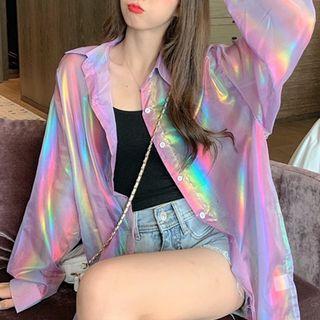 Mesh Long Sleeve Shirt