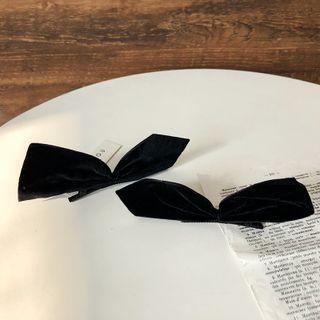 Bow Hair Clip 1 Pair - Hair Clip - Black - One Size