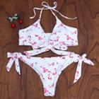 Printed Halter Bow-tied Bikini