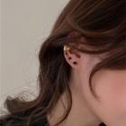 Rhinestone Stud Earring 1 Piece - Black Rhinestone - Gold - One Size