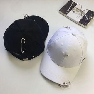 Ring-detail Embroidery Baseball Cap