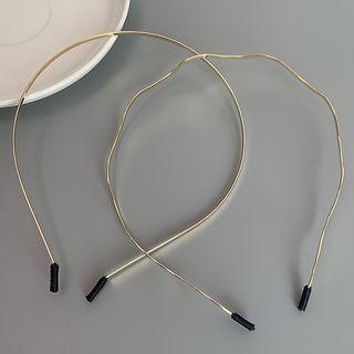 Polished Alloy Headband Gold - One Size