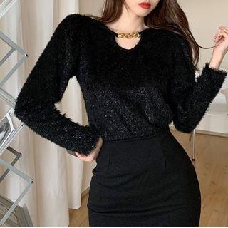 Chain Sweater Black - One Size