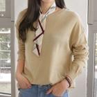 Round-neck Long-sleeve Sweater