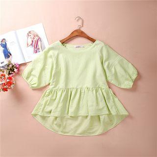 Elbow Sleeve Dip Back Top