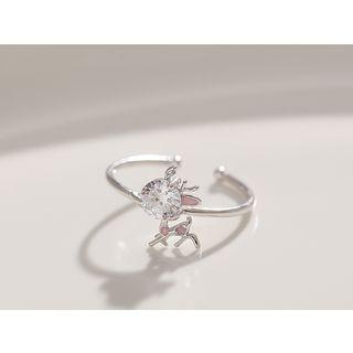 Rhinestone Deer Open Ring Rhinestone Deer Open Ring - One Size