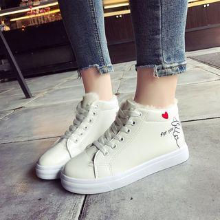 Heart Detail High-top Sneakers