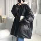 Faux-leather Padded Coat