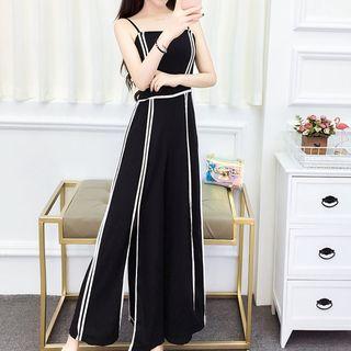 Spaghetti-strap Slit Jumpsuit