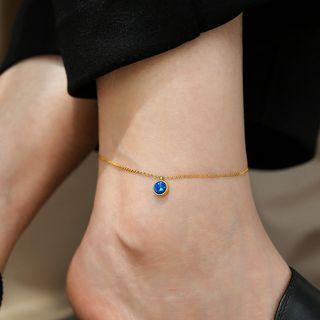 Rhinestone Charm Anklet