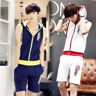 Set: Hooded Vest + Shorts