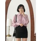 Zip-side Ribbed Miniskirt
