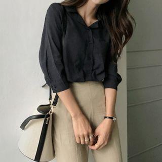 Pocket Front 3/4-sleeve Shirt