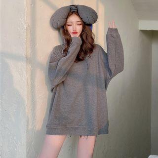 Animal Ear Hoodie Dark Gray - One Size