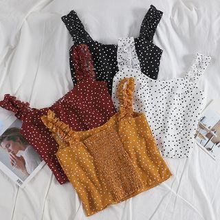 Dotted Square-neck Camisole Top