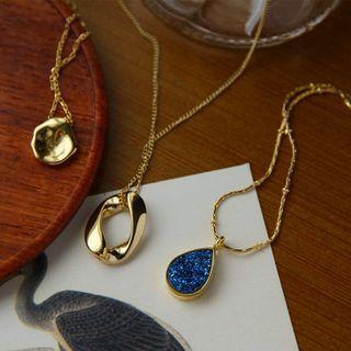 Irregular Stainless Steel Pendant Necklace