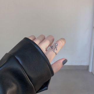 Sterling Silver Rabbit Open Ring 1 Pc - Silver - One Size