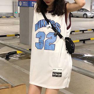 Lettering Sleeveless Dress
