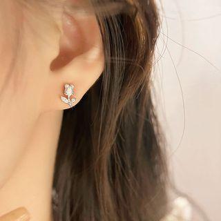 Tulip Sterling Silver Earring 1 Pair - Silver - One Size