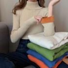 Ribbed-knit Turtleneck Sweater