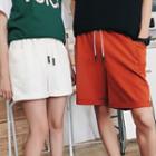 Couple Matching Plain Drawstring Shorts