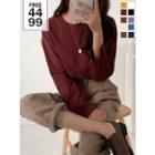 Slit-side Boxy T-shirt In 10 Colors