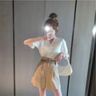 Short-sleeve Lace Blouse / Shorts / Set