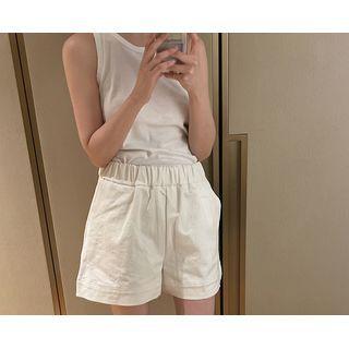 [dearest] Band-waist A-line Shorts