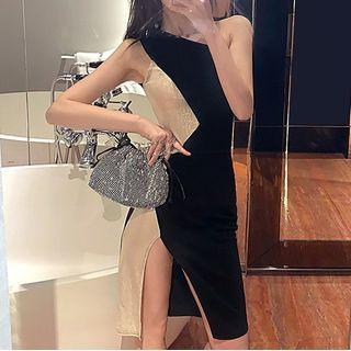 Color Block Slit Dress