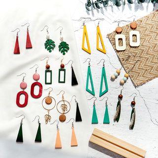 Wooden Dangle / Hoop Earring (various Designs)