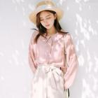 Long Sleeved Off-shoulder Blouse